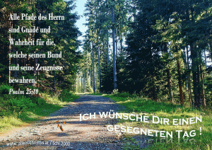 Psalm 25,10 - Alle Pfade des Herrn sind Gnade und Wahrheit f&uuml;r die, welche seinen Bund und seine Zeugnisse bewahren